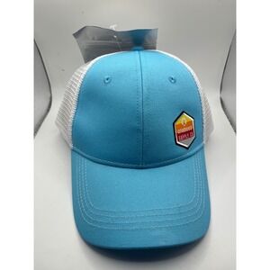 Oneblood Supply‎ Co. Trucker Hat Blue White Mesh Back Snapback Baseball Cap